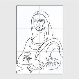 Магнитный плакат 2Х3 с принтом Мона Лиза. Силуэт в Кировске, Полимерный материал с магнитным слоем | 6 деталей размером 9*9 см | возрождение | джоконда | ласика | леонардо да винчи | мона лиза | портрет | ренессанс | художник