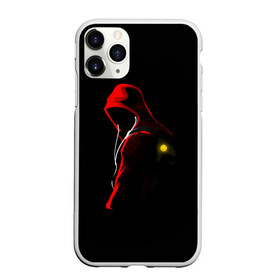 Чехол для iPhone 11 Pro Max матовый с принтом RED MAN в Кировске, Силикон |  | Тематика изображения на принте: контраст | наушники | необычное | неон | прикольное | смайл