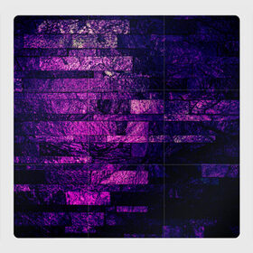 Магнитный плакат 3Х3 с принтом Purple-Wall в Кировске, Полимерный материал с магнитным слоем | 9 деталей размером 9*9 см | abstraction | bricks | dark | pink | purple | ribbed | texture | tiles | wall | абстракция | кирпичи | плитка | ребристый | розовый | стена | текстура | темный | фиолетовый