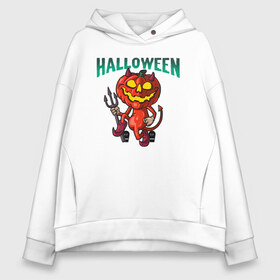 Женское худи Oversize хлопок с принтом Halloween в Кировске, френч-терри — 70% хлопок, 30% полиэстер. Мягкий теплый начес внутри —100% хлопок | боковые карманы, эластичные манжеты и нижняя кромка, капюшон на магнитной кнопке | blood | diablo | haloween | horror | дьявол | зомби | кости | кровь | мозги | мясо | страшилка | ужасы | хеллоуин | хелоуин