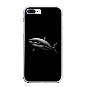 Чехол для iPhone 7Plus/8 Plus матовый с принтом Акула в Кировске, Силикон | Область печати: задняя сторона чехла, без боковых панелей | Тематика изображения на принте: акула | акулы | морские животные | рыбы | хищники