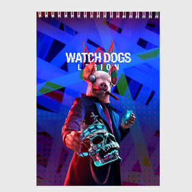 Скетчбук с принтом Watch Dogs Legion в Кировске, 100% бумага
 | 48 листов, плотность листов — 100 г/м2, плотность картонной обложки — 250 г/м2. Листы скреплены сверху удобной пружинной спиралью | dedsec | legion | watch dogs | watch dogs 2 | watch dogs 3 | watch dogs lgion | watch dogs: legion | вотч | вотч догс | вотч догс 3 | вотч догс легион | догз | игра вотч догз | неоновый | обложка watch dogs: legion | свинья из  watch dogs