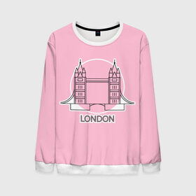 Мужской свитшот 3D с принтом Лондон London Tower bridge в Кировске, 100% полиэстер с мягким внутренним слоем | круглый вырез горловины, мягкая резинка на манжетах и поясе, свободная посадка по фигуре | bridge | england | english | gb | london | tower | uk | английский | англия | башни | великобритания | закат | иконка | лайнарт | лондон | мост | надпись | розовый круг | слово | тауэрский | юк