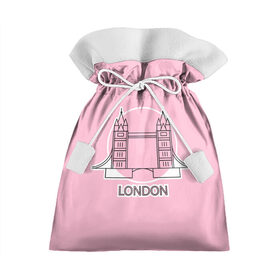 Подарочный 3D мешок с принтом Лондон London Tower bridge в Кировске, 100% полиэстер | Размер: 29*39 см | bridge | england | english | gb | london | tower | uk | английский | англия | башни | великобритания | закат | иконка | лайнарт | лондон | мост | надпись | розовый круг | слово | тауэрский | юк