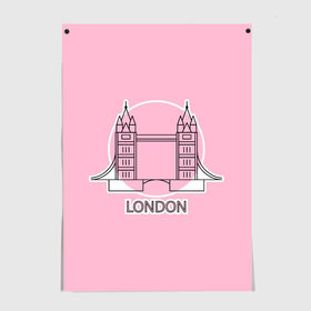 Постер с принтом Лондон London Tower bridge в Кировске, 100% бумага
 | бумага, плотность 150 мг. Матовая, но за счет высокого коэффициента гладкости имеет небольшой блеск и дает на свету блики, но в отличии от глянцевой бумаги не покрыта лаком | bridge | england | english | gb | london | tower | uk | английский | англия | башни | великобритания | закат | иконка | лайнарт | лондон | мост | надпись | розовый круг | слово | тауэрский | юк