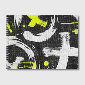 Альбом для рисования с принтом Grunge Texture в Кировске, 100% бумага
 | матовая бумага, плотность 200 мг. | Тематика изображения на принте: art | background | cross | grunge | paint | strokes | texture | арт | гранж | краска | крест | мазки | текстура | фон