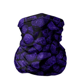 Бандана-труба 3D с принтом Purple-$tone$ в Кировске, 100% полиэстер, ткань с особыми свойствами — Activecool | плотность 150‒180 г/м2; хорошо тянется, но сохраняет форму | abstraction | forms | gravel | pebbles | purple | stones | texture | абстракция | галька | гравий | камни | текстура | фиолетовый | формы