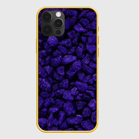 Чехол для iPhone 12 Pro с принтом Purple tone в Кировске, силикон | область печати: задняя сторона чехла, без боковых панелей | abstraction | forms | gravel | pebbles | purple | stones | texture | абстракция | галька | гравий | камни | текстура | фиолетовый | формы