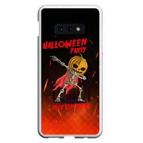 Чехол для Samsung S10E с принтом Halloween Party в Кировске, Силикон | Область печати: задняя сторона чехла, без боковых панелей | blood | diablo | haloween | horror | дьявол | зомби | кости | кровь | мозги | мясо | страшилка | ужасы | хеллоуин | хелоуин