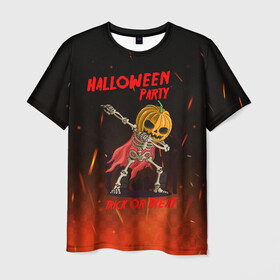 Мужская футболка 3D с принтом Halloween Party в Кировске, 100% полиэфир | прямой крой, круглый вырез горловины, длина до линии бедер | blood | diablo | haloween | horror | дьявол | зомби | кости | кровь | мозги | мясо | страшилка | ужасы | хеллоуин | хелоуин