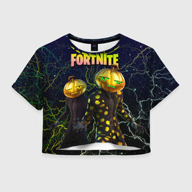 Женская футболка Crop-top 3D с принтом Fortnite Jack Gourdon в Кировске, 100% полиэстер | круглая горловина, длина футболки до линии талии, рукава с отворотами | chapter 2 | fortnite | fortnite 3 | fortnite jack gourdon | fortnitemare | halloween | jack gourdon | jack gourdon outfit | лого фортнайт | сет jack gourdon | скин тыквы | тыква | фортнайт | фортнайт глава 2 | фортнайт тыква | хэллоуин | хэллоуин фортнайт