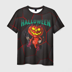 Мужская футболка 3D с принтом Halloween в Кировске, 100% полиэфир | прямой крой, круглый вырез горловины, длина до линии бедер | blood | diablo | haloween | horror | дьявол | зомби | кости | кровь | мозги | мясо | страшилка | ужасы | хеллоуин | хелоуин