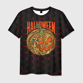 Мужская футболка 3D с принтом Halloween в Кировске, 100% полиэфир | прямой крой, круглый вырез горловины, длина до линии бедер | blood | diablo | haloween | horror | дьявол | зомби | кости | кровь | мозги | мясо | страшилка | ужасы | хеллоуин | хелоуин
