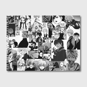 Альбом для рисования с принтом Токийский гуль в Кировске, 100% бумага
 | матовая бумага, плотность 200 мг. | Тематика изображения на принте: anime | manga | tokyo ghoul | аниме | джузо | канеки | кен | манга | токийский гуль | тоука | ута | хиде | шу