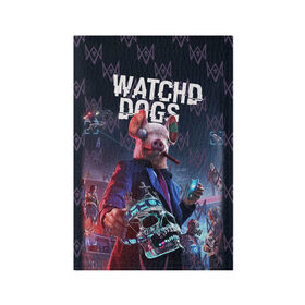 Обложка для паспорта матовая кожа с принтом Watch Dogs: Legion в Кировске, натуральная матовая кожа | размер 19,3 х 13,7 см; прозрачные пластиковые крепления | Тематика изображения на принте: 