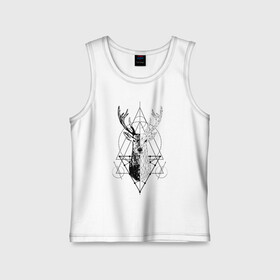 Детская майка хлопок с принтом Polygonal deer в Кировске,  |  | animals | black | circles | deer | drawing | forest | geometric | low poly | poly | silhouette | tattoo | triangles | wild | белый | геометрический | дикий | животные | звери | зверь | контур | круги | лес | лесной | мужской | олени | олень | полигональны