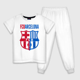 Детская пижама хлопок с принтом Barcelona FC в Кировске, 100% хлопок |  брюки и футболка прямого кроя, без карманов, на брюках мягкая резинка на поясе и по низу штанин
 | Тематика изображения на принте: barca | barcelona | club | fc | leo messi | soccer | spanish | барса | барселона | испанский | клуб | лео месси | фк | футбол | футбольный