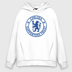 Мужское худи Oversize хлопок с принтом Chelsea FC в Кировске, френч-терри — 70% хлопок, 30% полиэстер. Мягкий теплый начес внутри —100% хлопок | боковые карманы, эластичные манжеты и нижняя кромка, капюшон на магнитной кнопке | blue | chelsea | club | english | fc | football | london | retirees | soccer | английский | клуб | лондон | пенсионеры | синие | фк | футбол | футбольный | челси