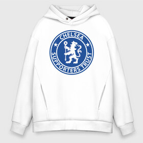 Мужское худи Oversize хлопок с принтом Chelsea FC в Кировске, френч-терри — 70% хлопок, 30% полиэстер. Мягкий теплый начес внутри —100% хлопок | боковые карманы, эластичные манжеты и нижняя кромка, капюшон на магнитной кнопке | blue | chelsea | club | english | fc | football | london | retirees | soccer | английский | клуб | лондон | пенсионеры | синие | фк | футбол | футбольный | челси