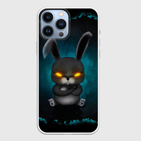 Чехол для iPhone 13 Pro Max с принтом NEON HARE в Кировске,  |  | животное | заяц | злое | злые глаза | кролик | неон | плюшевое