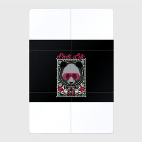 Магнитный плакат 2Х3 с принтом Розовая жизнь в Кировске, Полимерный материал с магнитным слоем | 6 деталей размером 9*9 см | голова медведя. | голова панды | медведи | орнамент | панда | панда в розовых очках | розовая жизнь | розовый стиль | розы