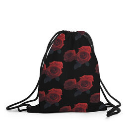 Рюкзак-мешок 3D с принтом Роза в Кировске, 100% полиэстер | плотность ткани — 200 г/м2, размер — 35 х 45 см; лямки — толстые шнурки, застежка на шнуровке, без карманов и подкладки | красная роза | красные розы | растение | роза | розы | флора | цветок | цветы