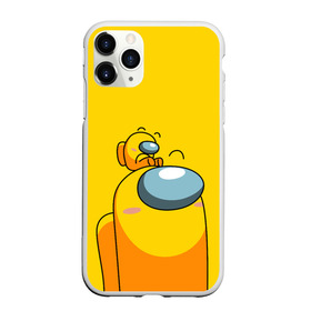 Чехол для iPhone 11 Pro Max матовый с принтом AMONG US YELLOW в Кировске, Силикон |  | among us | impostor | not me | there is 1 impostor | there is impostor among us | амонг ас | предатель | разноцветные космонавты