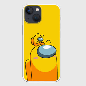 Чехол для iPhone 13 mini с принтом AMONG US YELLOW в Кировске,  |  | among us | impostor | not me | there is 1 impostor | there is impostor among us | амонг ас | предатель | разноцветные космонавты