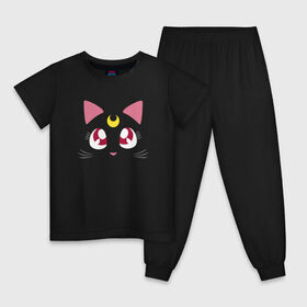 Детская пижама хлопок с принтом Luna Cat. Sailor Moon в Кировске, 100% хлопок |  брюки и футболка прямого кроя, без карманов, на брюках мягкая резинка на поясе и по низу штанин
 | anime | cute | аниме | взгляд | волшебство | глаза | киса | киска | кот | котенок | котэ | котя | кошка | лапочка | луна | магия | месяц | милый | мимими | мордочка | сейлор мун | хороший | япония