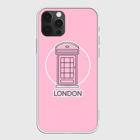 Чехол для iPhone 12 Pro Max с принтом Телефонная будка London в Кировске, Силикон |  | box | england | london | phone | telephone | uk | англия europe | великобритания | европа | иконка | красная будка | круг | лондон | надпись | поездка | путешествие | розовый | телефон | телефонная будка