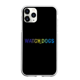 Чехол для iPhone 11 Pro Max матовый с принтом Watch Dogs Text в Кировске, Силикон |  | Тематика изображения на принте: 