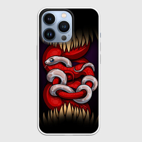 Чехол для iPhone 13 Pro с принтом monster and snake в Кировске,  |  | зверь | змеи | змейка | змея | зубы | клык | клыки | монстр | монстры | питон | удав | хищник | язык