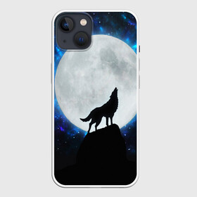 Чехол для iPhone 13 с принтом Волк воющий на луну в Кировске,  |  | wolf | волк | волки | волчица | животные | одинокий волк