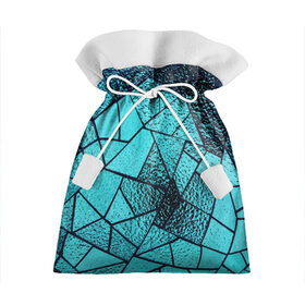 Подарочный 3D мешок с принтом НЕОНОВЫЙ ВИТРАЖ в Кировске, 100% полиэстер | Размер: 29*39 см | Тематика изображения на принте: витраж | капли воды | неон | стекло