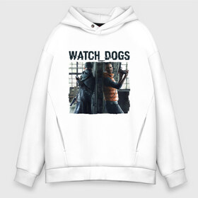 Мужское худи Oversize хлопок с принтом Watch dogs (Z) в Кировске, френч-терри — 70% хлопок, 30% полиэстер. Мягкий теплый начес внутри —100% хлопок | боковые карманы, эластичные манжеты и нижняя кромка, капюшон на магнитной кнопке | Тематика изображения на принте: black viceroys | ubisoft montreal | watch dogs | watchdogs | watch_dogs | взлом | делфорд уэйд | дефолт | джей би | джей би маркович | дэмиен брэнкс | клара лилл | куинн | лаки | лис | мститель | пирс | рэймонд кинни | сторожевые п