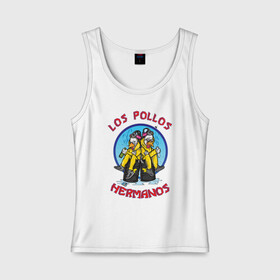 Женская майка хлопок с принтом Los Pollos Hermanos в Кировске, 95% хлопок, 5% эластан |  | breaking bad | los pollos hermanos | sony pictures television | spt_2756261_breakingbad | vdsvar | walter hartwell white | брайан крэнстон | во все тяжкие | уолтер хартвелл уайт