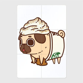 Магнитный плакат 2Х3 с принтом Сладкий мопс в Кировске, Полимерный материал с магнитным слоем | 6 деталей размером 9*9 см | арт | кофе | мопс | мороженное | рисунок | сладкий | сладость | собака в костюме | собака в костюмчике | шоколад