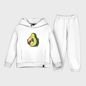 Детский костюм хлопок Oversize с принтом Мопс авокадо в Кировске,  |  | Тематика изображения на принте: авокадо | арт | мопс | рисунок | сладкий | сладость | собака в костюме | собака в костюмчике | фрукт | фрукты