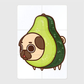 Магнитный плакат 2Х3 с принтом Мопс-авокадо в Кировске, Полимерный материал с магнитным слоем | 6 деталей размером 9*9 см | авокадо | арт | мопс | рисунок | сладкий | сладость | собака в костюме | собака в костюмчике | фрукт | фрукты