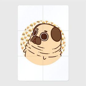 Магнитный плакат 2Х3 с принтом Мечта мопса в Кировске, Полимерный материал с магнитным слоем | 6 деталей размером 9*9 см | арт | бургер | милая собака | мило | милый мопс | мопс | пицца | рисунок | собака | стикер | фастфуд