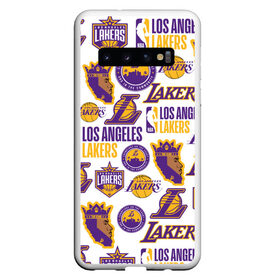 Чехол для Samsung Galaxy S10 с принтом LAKERS LOGO в Кировске, Силикон | Область печати: задняя сторона чехла, без боковых панелей | Тематика изображения на принте: 24 lakers | kobe bryant | lakers | los angeles lakers | баскетбол. | коби брайант | лос анджелес лейкерс | лосанджелес лейкерс