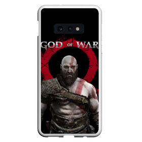 Чехол для Samsung S10E с принтом God of War в Кировске, Силикон | Область печати: задняя сторона чехла, без боковых панелей | armor | atreus | axe | cory barlog | god of war | kratos | loki | nextgen | playstation 5 | ps5 | santa monica studiogames | атрей | бог войны | броня | игры | кори барлог | кратос | локи | некстген | плейстейшен 5 | пс5 | рагнарек | рыцарь | топор