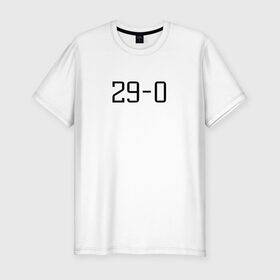 Мужская футболка хлопок Slim с принтом 29-0 Хабиб Нурмагомедов в Кировске, 92% хлопок, 8% лайкра | приталенный силуэт, круглый вырез ворота, длина до линии бедра, короткий рукав | 