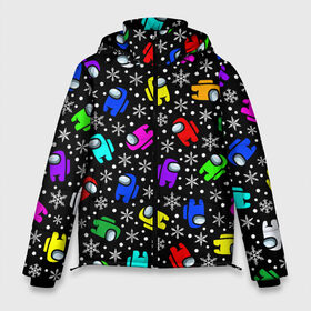 Мужская зимняя куртка 3D с принтом Snowfall impostors в Кировске, верх — 100% полиэстер; подкладка — 100% полиэстер; утеплитель — 100% полиэстер | длина ниже бедра, свободный силуэт Оверсайз. Есть воротник-стойка, отстегивающийся капюшон и ветрозащитная планка. 

Боковые карманы с листочкой на кнопках и внутренний карман на молнии. | Тематика изображения на принте: among us | ice | impostor | merry | snow | winter | амонг ас | девочкам | детям | зима | инопланетяне | космические | космонавты | мальчикам | новогодние | новый год | персонажи | предатель | рождество | самозванец | снег