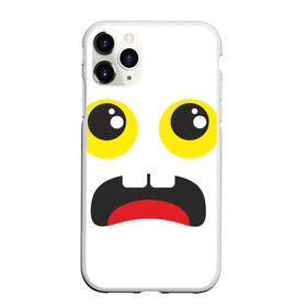 Чехол для iPhone 11 Pro Max матовый с принтом Испуганное лицо в Кировске, Силикон |  | большие глаза | испуг | испуганное лицо | смайлик | стикер