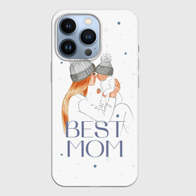Чехол для iPhone 13 Pro с принтом Лучшая мама в Кировске,  |  | белый | зима | лучшая | любовь | мама | семья | снег | тепло | уют