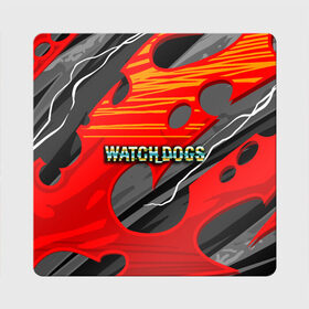 Магнит виниловый Квадрат с принтом Watch Dogs Recing в Кировске, полимерный материал с магнитным слоем | размер 9*9 см, закругленные углы | Тематика изображения на принте: dogs | legion | logo | text | watch | взлом | игра | легион | лого | символ | текст | хак | хакер | хакеры