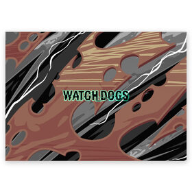 Поздравительная открытка с принтом Watch_Dogs в Кировске, 100% бумага | плотность бумаги 280 г/м2, матовая, на обратной стороне линовка и место для марки
 | dogs | legion | logo | text | watch | взлом | игра | легион | лого | символ | текст | хак | хакер | хакеры