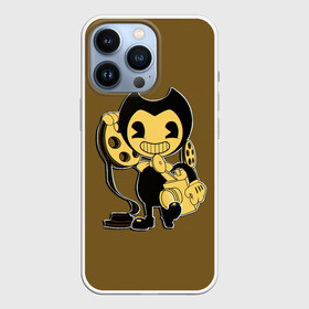 Чехол для iPhone 13 Pro с принтом Bendy And The Ink Machine в Кировске,  |  | bendy | bendy and the ink machine | бенди | бени | бенни | бэнди | детская | детям | игра | капли | компьютерная игра | краска | машина | подтеки | ужастик | чернила | чернильная