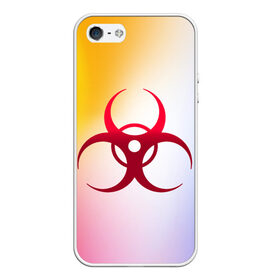 Чехол для iPhone 5/5S матовый с принтом Biohazard в Кировске, Силикон | Область печати: задняя сторона чехла, без боковых панелей | biohazard | ncov2019 | plague inc | virus | вирус | градиент | знак | карантин | ковид | корона | коронавирус | опасность